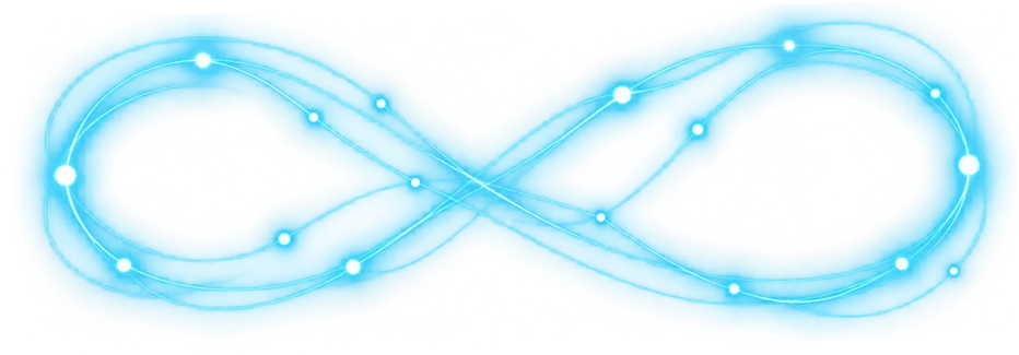 A figure eight joining intent and influence. Research, discover, explore and compare sit on the intent loop; respond, experience, consider and re-engage on the influence loop.